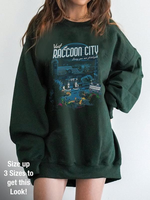 Resident Evil Sweatshirt, Hoodie, Vintage Visit Raccoon City Sweatshirt 0