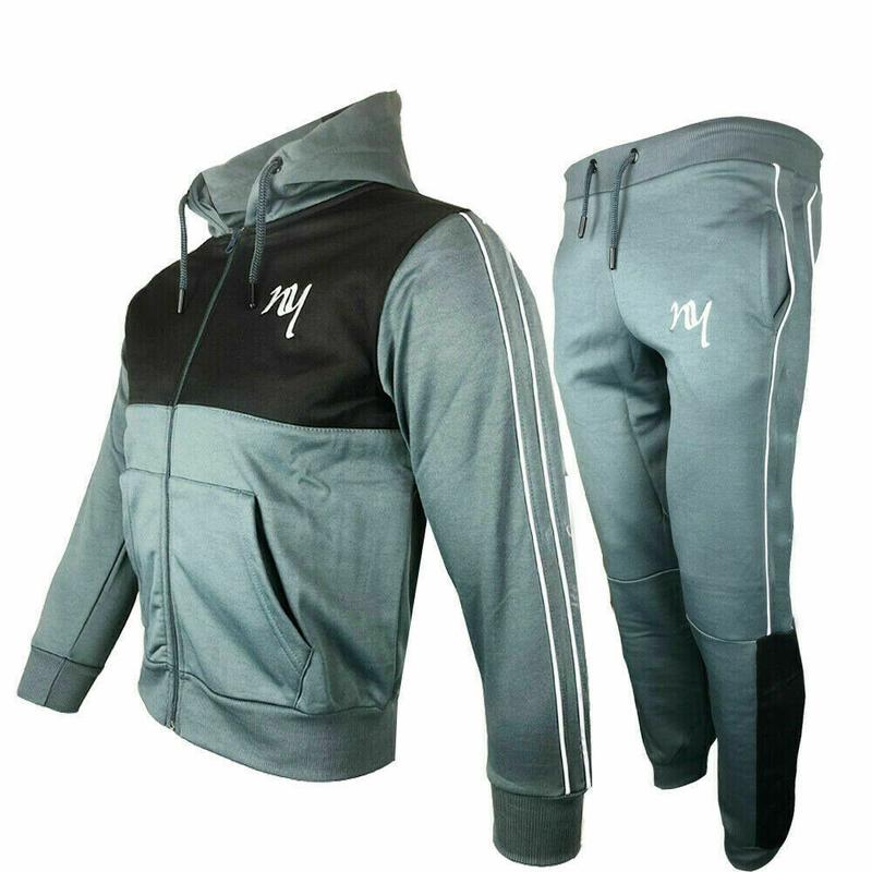 Boys slim fit tracksuit Jogging Bottom top & hoodie Hoody Junior, Kids 4
