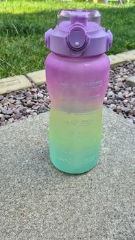Product Review of Gradient Sporty Water Bottle (1 Count/4 Counts), Large Capacity Leak-proof Sports Drinking Cup, Portable Drinking Cup with Straw for Outdoor Sports from E**a L**e 0