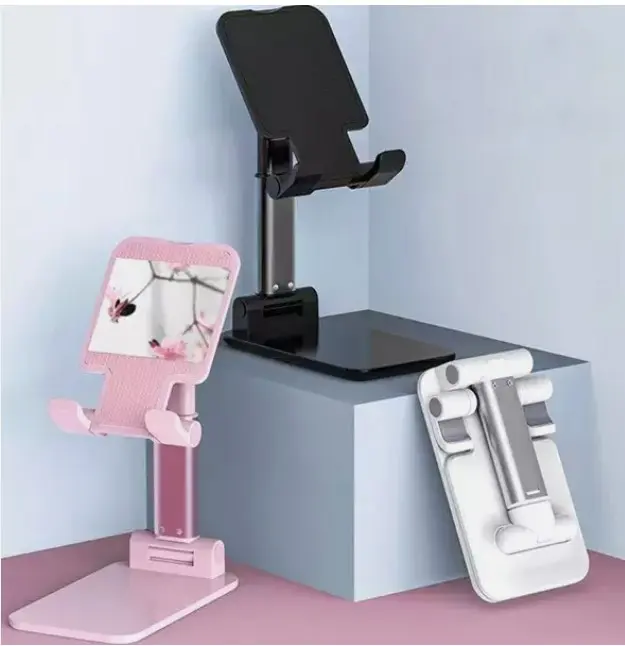 Telescopic Adjustable Smartphone Holder Stand - Foldable - Cellphone Compact Mount Folding Portable