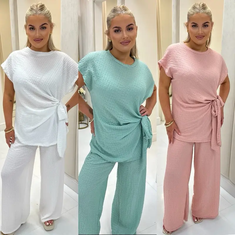 ELLATINO LDN Nina Tie Up Side Matching Trouser Set