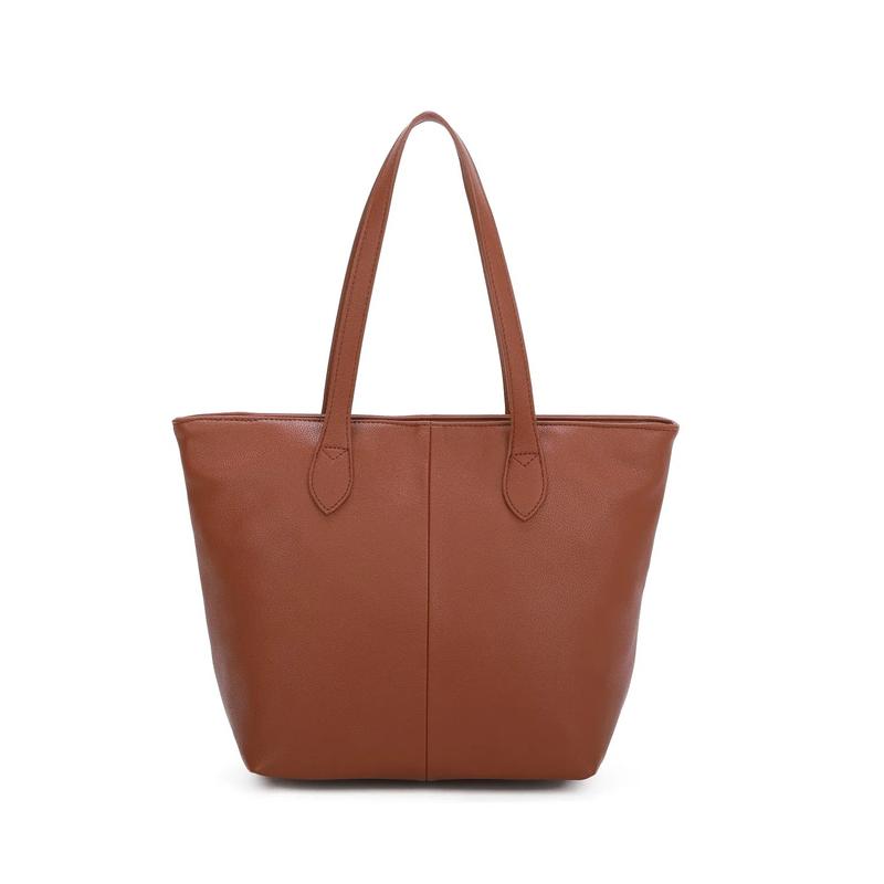 Large Women's Shoulder Bag with Contrast Handle for Work and Travel 1