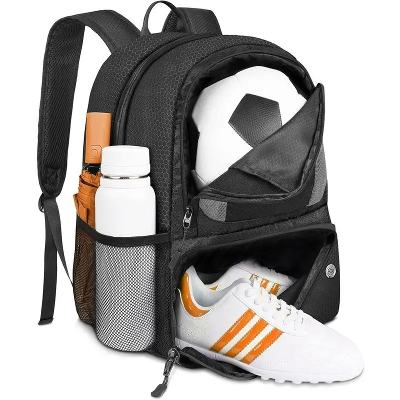 ootball backpack,Soccer training bag Basketball backpack Sports Drawstring Backpack Bag with Shoes Compartment Wet Proof Pocket for Women Men Large Capacity String Swim Gym Sackpack Bag 0