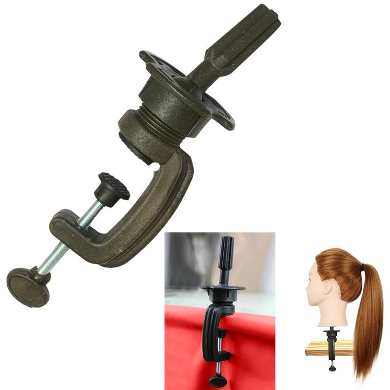 Long Hair Training Head Model Hairdressing Clamp Stand Dummy Practice Mannequin 3