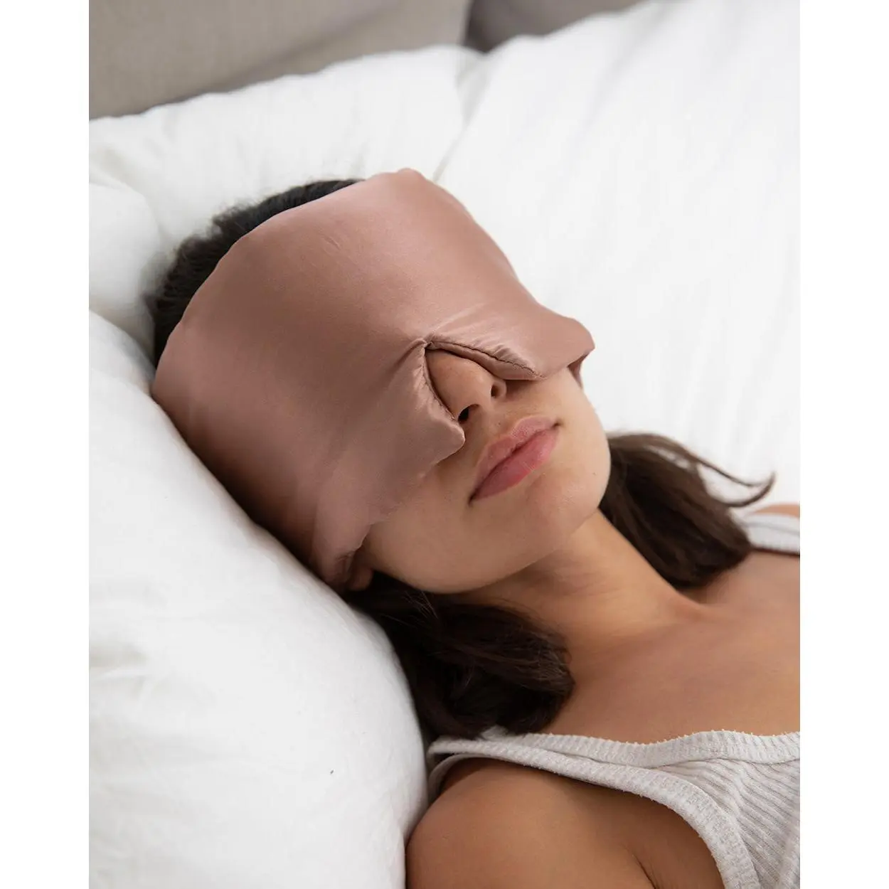 Silk Blackout Eye Mask - Misty Rose