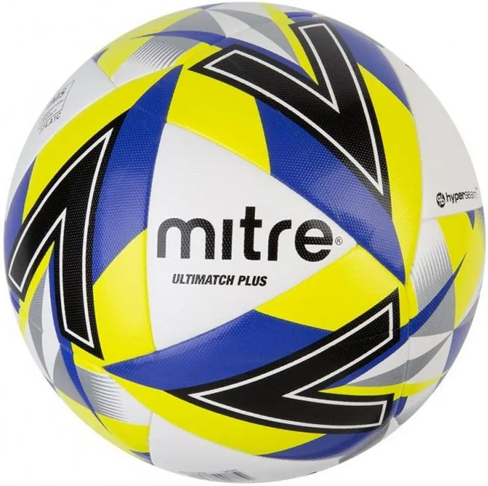 Ultimatch Football, Enhanced Control, Extra Durability, Added Accuracy, Ball, White/Blue, 5