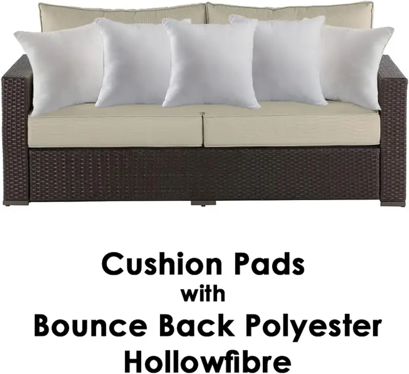 Iyan Soft Furnishing Cushion Pad Inner Pack of 4 - Plump Inserts Virgin Hollowfiber for Comfortable Seating 5