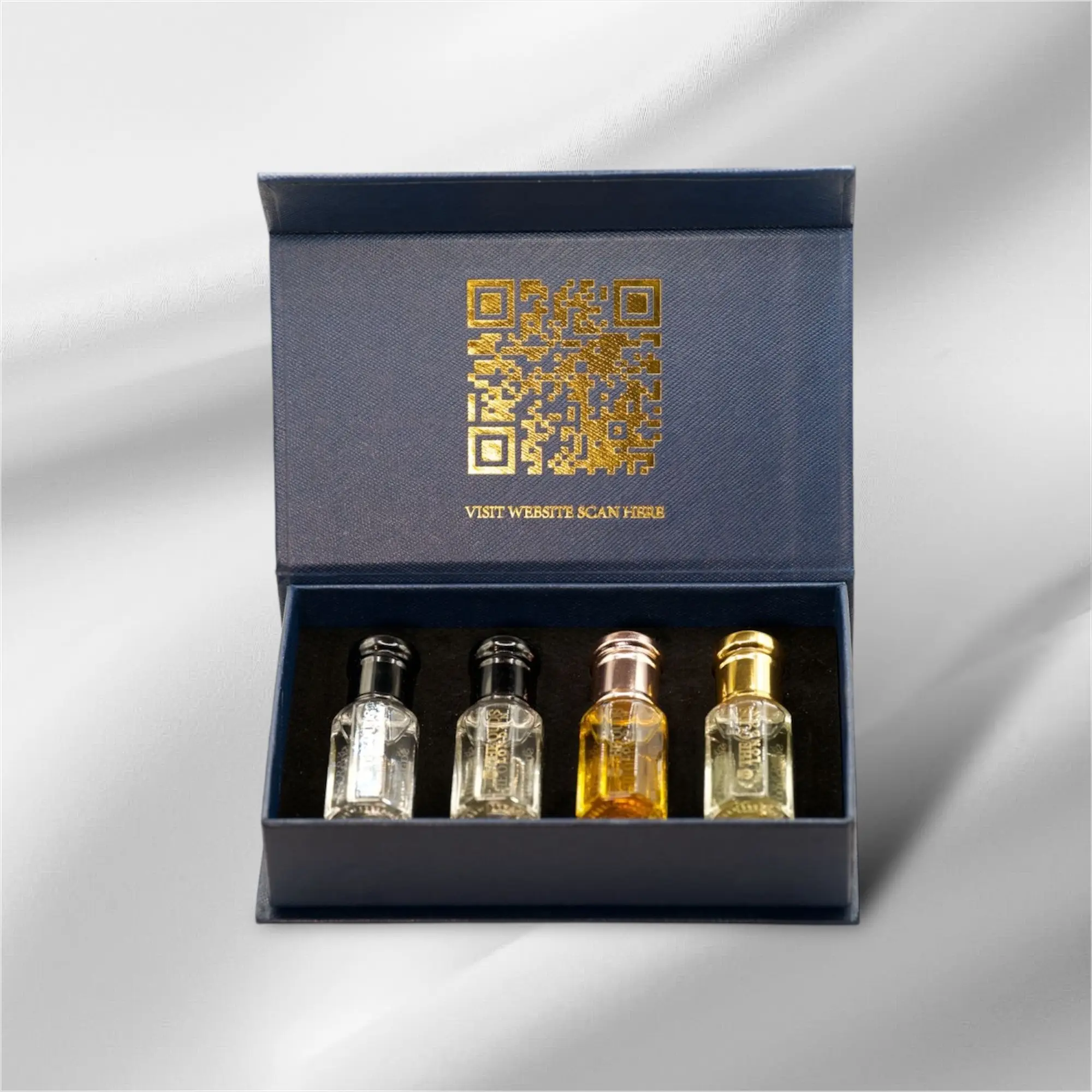 4 x 6ml Designer Inspired Unisex Perfume Oil Gift box Famous Scents