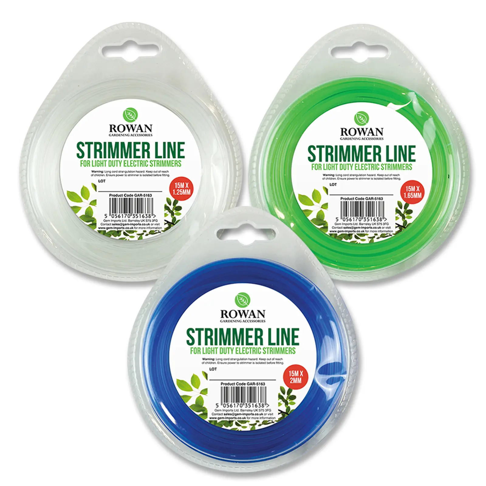 Nylon Strimmer Line Cord Wire 1.25mm/1.5mm/2.0mm Universal Grass Strim Trimmer