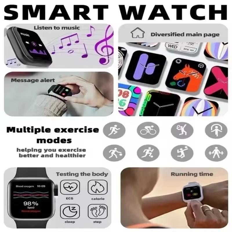 Stainless Smartwatch Women's and Men's Watch with BT Call and Wireless Charging - Waterproof Wearable Device Chargeable 3