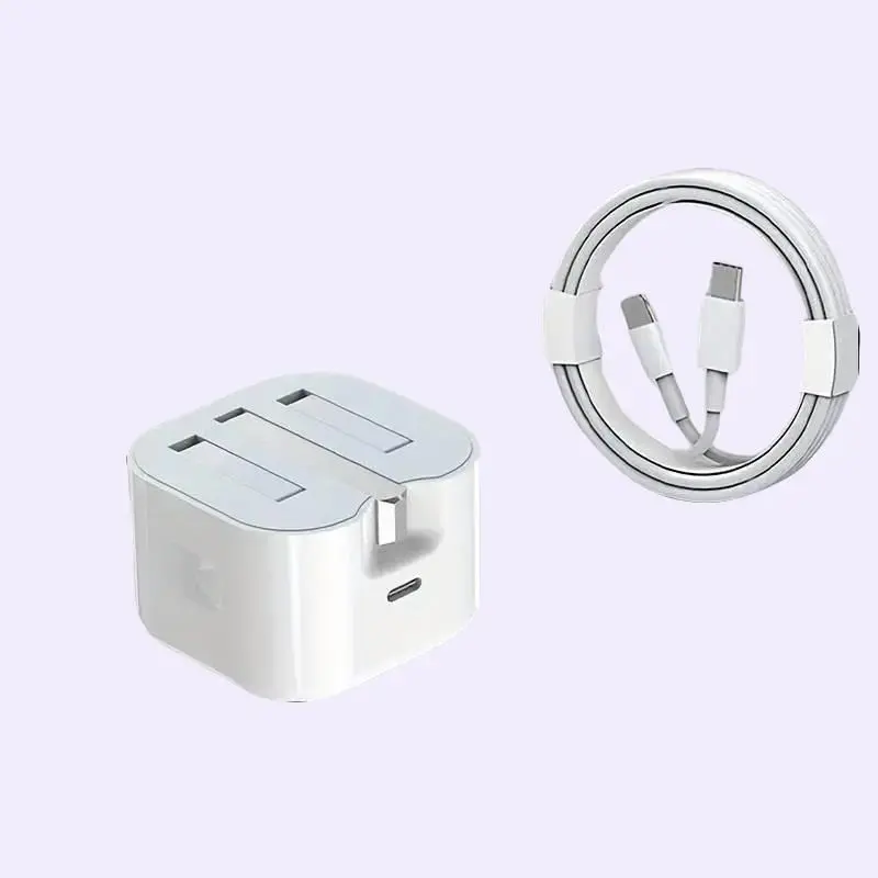 25W USB-C Fast Charger Plug with 2M USB-C to USB-C Cable | Ultra-Fast PD Charging Adapter for iPhone, Samsung, MacBook, iPad | UK Foldable Wall Plug – Travel Ready, Lightning Speed Charge, **"Power Up Your Devices in Minutes Reliable 25W PD Fast Charging