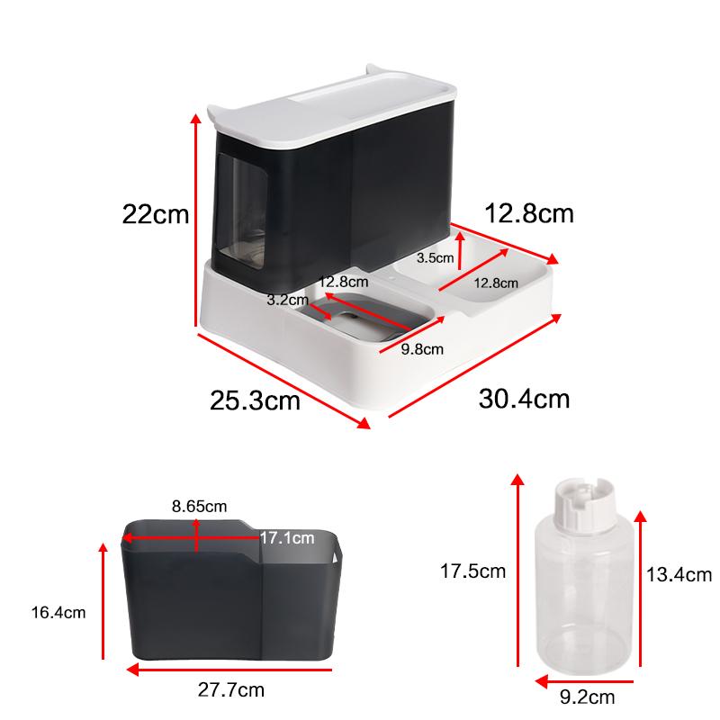 2-in-1 Automatic Pet Feeder & Water Dispenser Bowl - Self-Feeding Food and Water Station for Dogs and Cats with Built-in Bottle, Food and Water Dispenser, Perfect for Christmas Gift 3