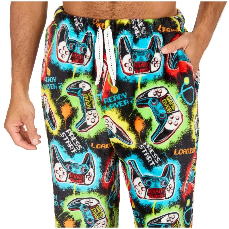 Cargo Bay Mens Polished Fleece Gaming Pyjamas Loungewear Menswear 4