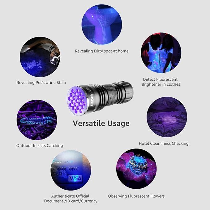 Pet Urine Detector UV Light, 21 LED 395nm UV Torch 3