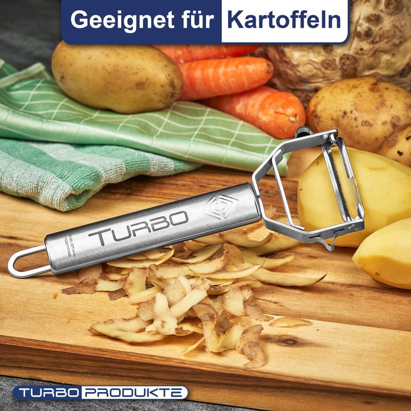 Stainless Steel Peeler, 3-in-1 Function for Fruits and Vegetables, Pendulum Blade for Left & Right Handed, Multicolor 6