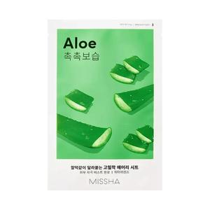 MISSHA Airy Fit Sheet Mask Aloe - Intense moisture in effective skincare provides soothing relief. Enhancing natural radiance with rejuvenating properties. Promotes skin repair with cooling comfort. Acts as a moisturizer to hydrate with hydrating aloe.