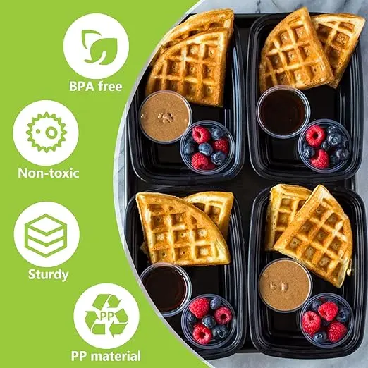 20 PACK 1  Compartment Plastic Meal Prep Containers 28 OZ - Reusable BPA Free Food Containers with Airtight Lids - Microwavable, Freezer and Dishwasher Safe Kitchen Utensils 6