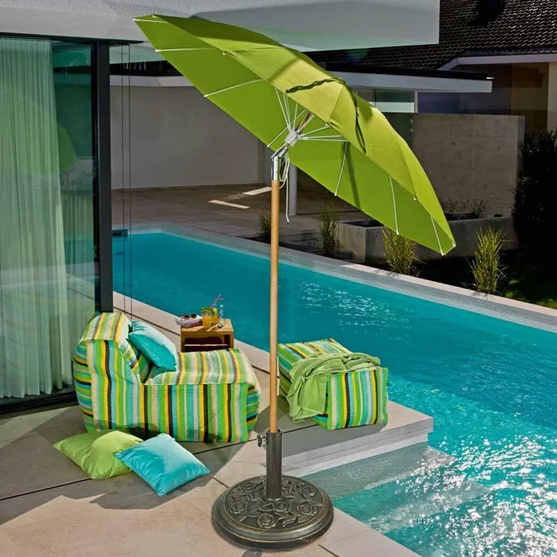 Parasol Base Cast Iron Umbrella Holder Stand Outdoor Patio Canopy Sunshade 6