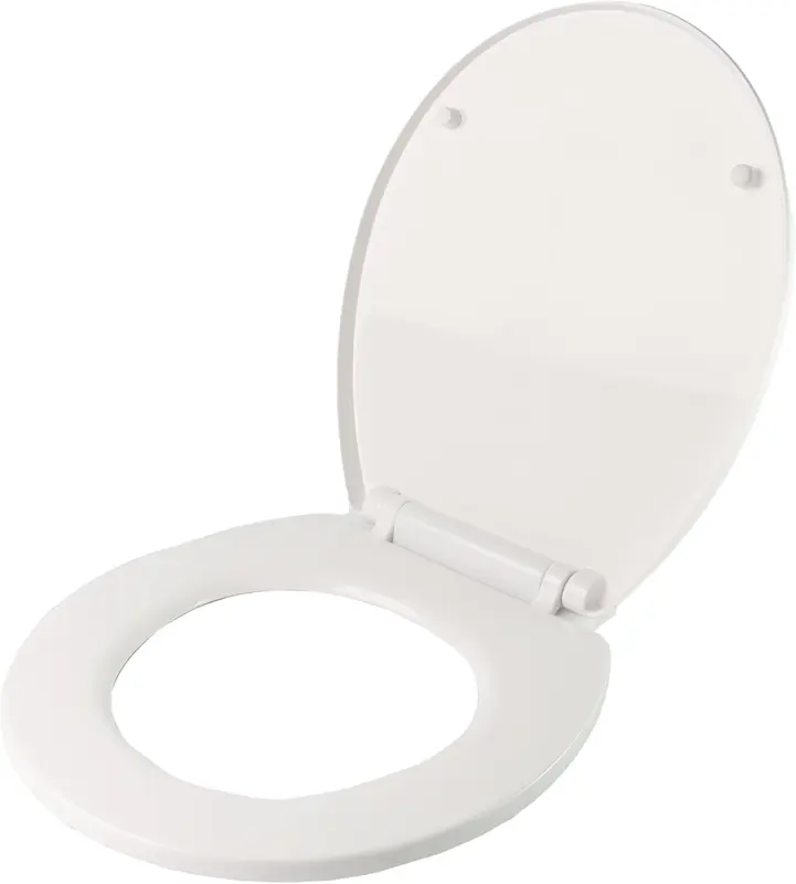 Quick Release Toilet Seat - with Soft Close & Hinges for Easy Cleaning Universal Bathroom Bowl Seating Thermoset Lid 45.5x38.5x5cm, White 6