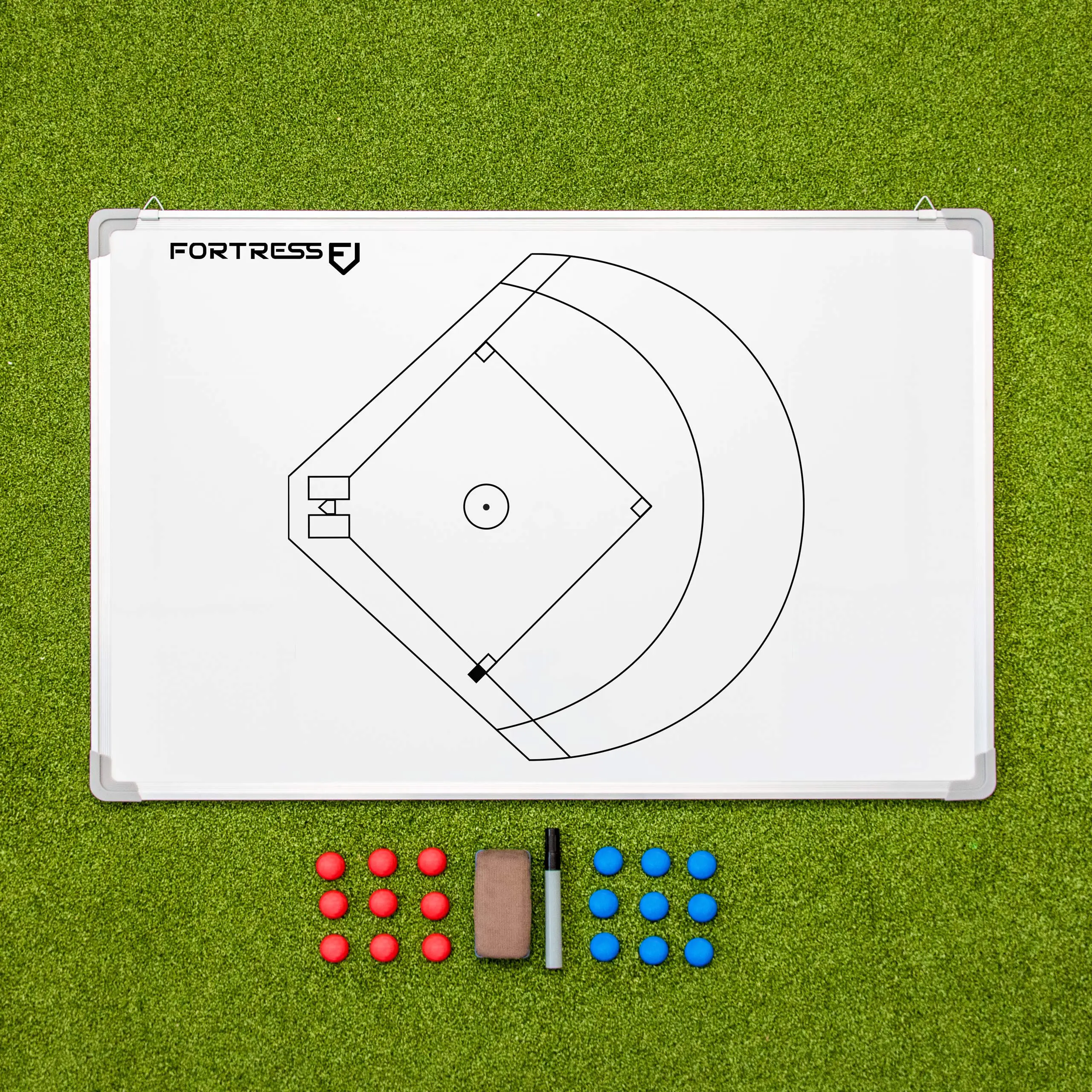 FORTRESS 90cm X 60cm Double-Sided Baseball Coaching Board
