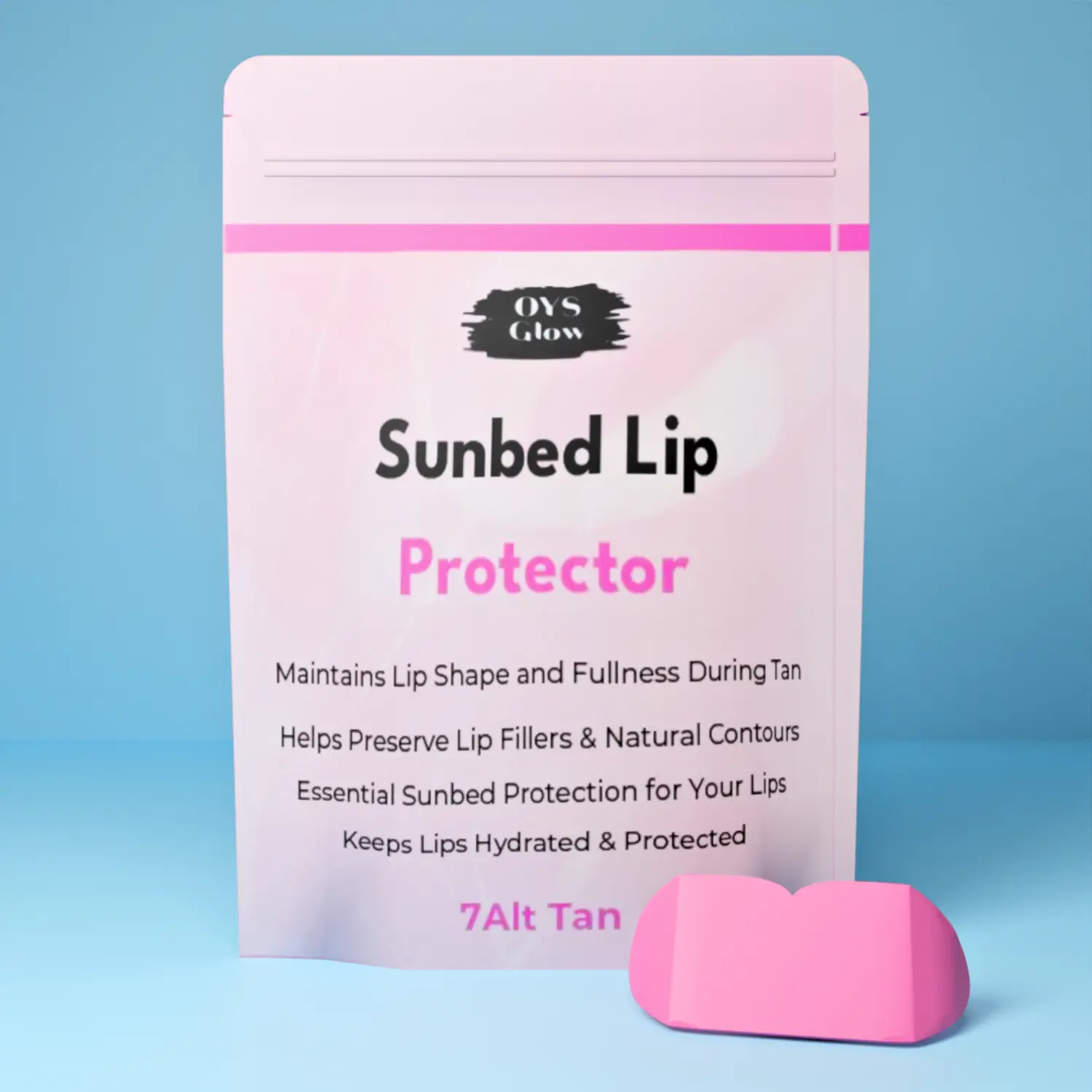 Sunbed Protective Lip Cover, UV Shield for Lips on Sunbed, Silicone Material Skincare for Tanning Sessions