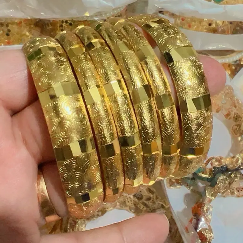 Gold Plated beautiful bangles for sizes 2.4"-2.10".. 2