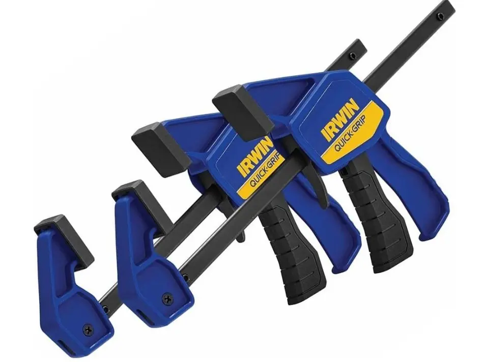 IRWIN Q/G54122QC Quick-Grip Mini Clamp, 300mm, Pack of 2, Dark Blue/Black