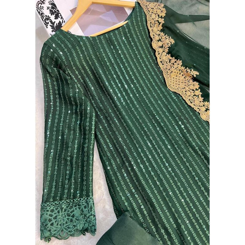 UMR901 Rixos - Green Memsaab Formal Chiffon Suit 3