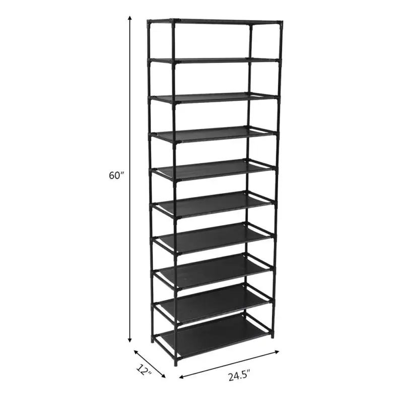 10 Tier Shoe Storage Rack Organiser Cabinet Shelf 30 Pairs Housekeeping Household Room 6
