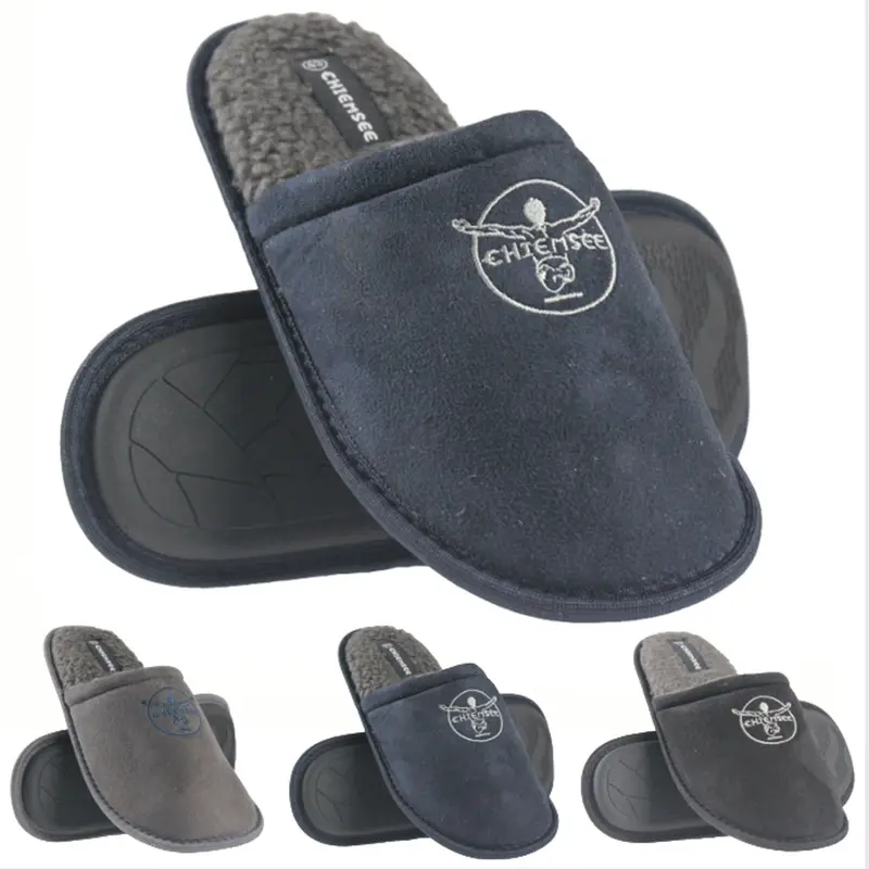 MENS SLIPPERS WINTER WARM FLEECED MULES LINED COSY MEMORY FOAM INDOOR SLIP ON SHOES QUALITY LIGHTWEIGHT COMFORT COMFY PADDED SLIP ON 0