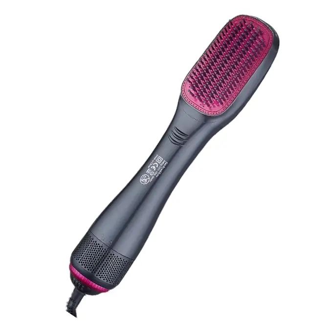 3 in 1 Hair Dryer Brush & Straightener Brush, Professional 1200W Powerful Ceramic Tourmaline Ionic Hot Air Brush, 3 Heat/2 Speed Settings One Step Hair Dryer and Styler for All Hair Comfort Smooth Hair Brush Case Handle Case Handle Smoothing 0