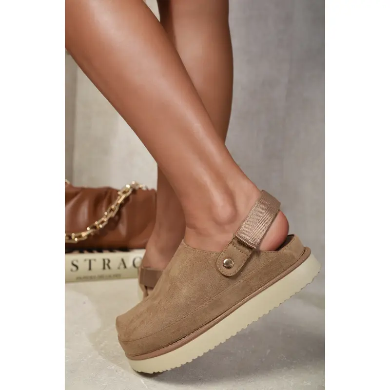 iKrush Chunky Slingback Closed Toe Clog Sandals i37352  Closed Toe Slingback Chunky Low Heel Regular Length Regular Fit 1