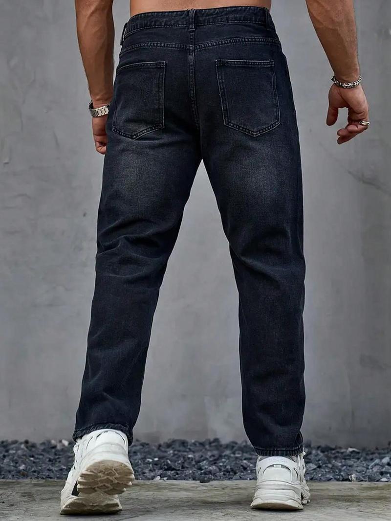 Product Introduction of Men's Straight Leg Loose Casual Fashion Jeans With Pockets 16
