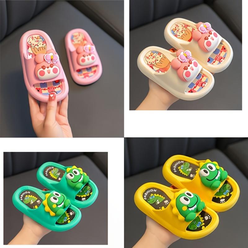 Cute Cartoon Slippers, Anti Slip And Lightweight Open Toe Slippers, Comfortable Home Slippers, Shower Shoes, All Seasons Footwear Walking Shoes Women Girl Flipflop Slide 2