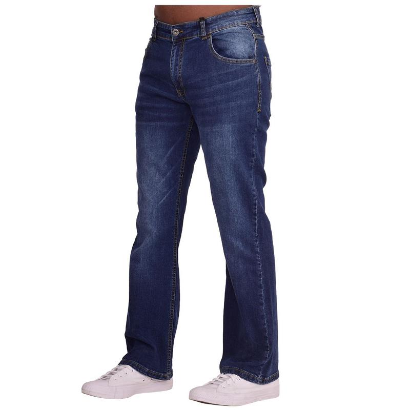 Firetrap Original Mens Designer Hardwearing Durable Quality Bootcut Leg Regular Fit Relaxed Wide Bottom Denim Jeans Zip Fly Fastening Classic 5 Pocket Jean 3