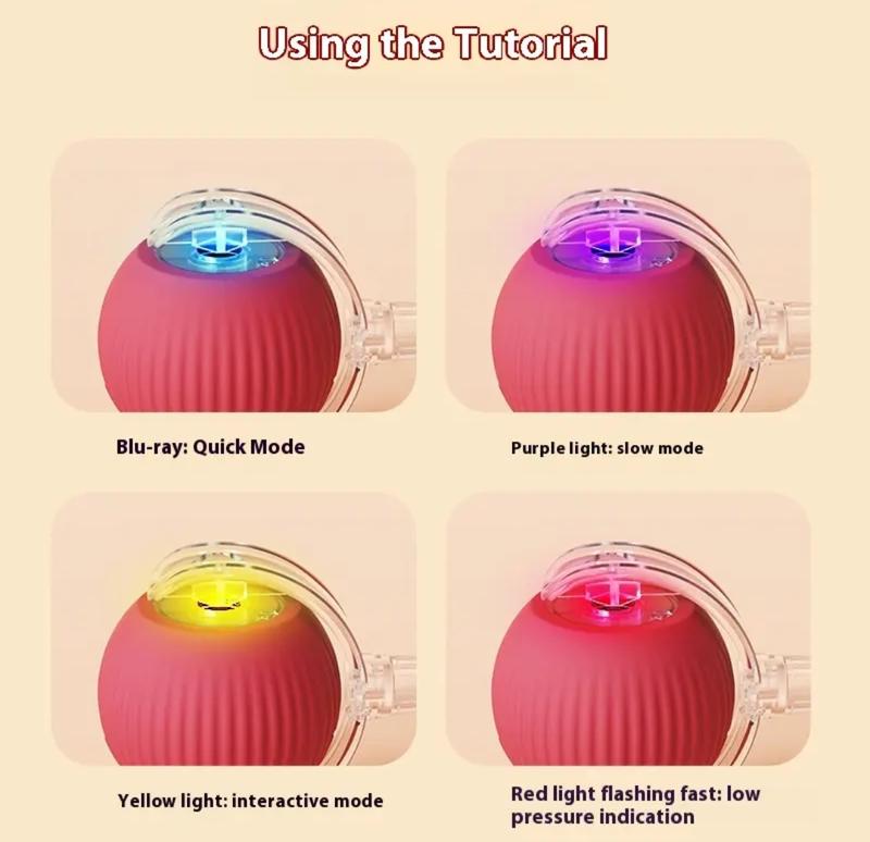 [UK Seller 48hr Delivery] Electric Cat Ball Toy Interactive with Rope Cat Teaser, Automatic Rolling Ball, Pet Chasing Toy Pet Supplies, Dog & Cat Accessories, Christmas Gift, Kitten Puppy Toy Chase Fun 6
