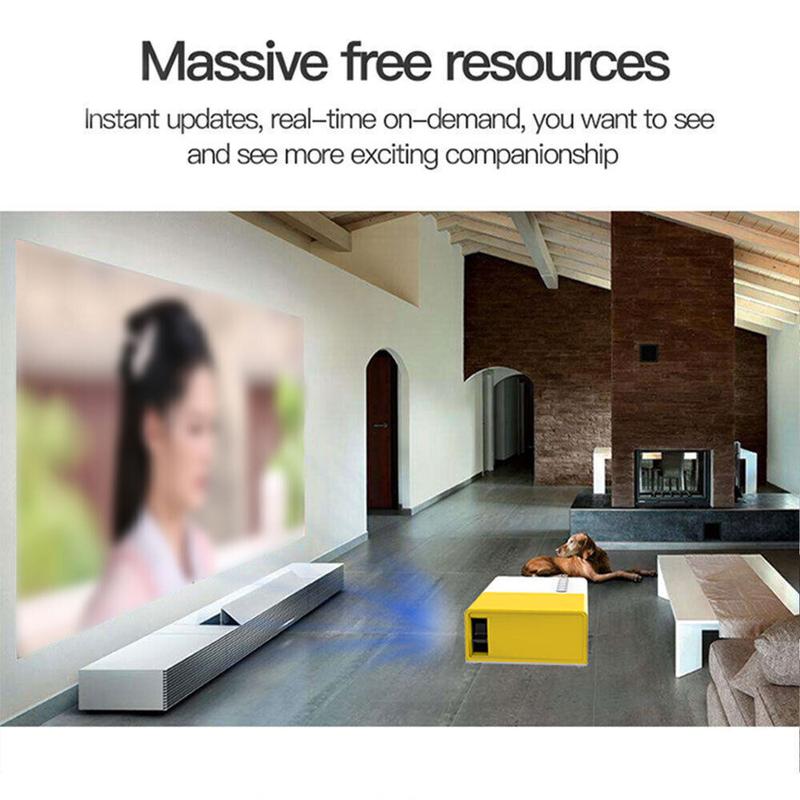Portable Projector 1080P HD Mini Home Cinema Movie Theater Projector Multimedia 6