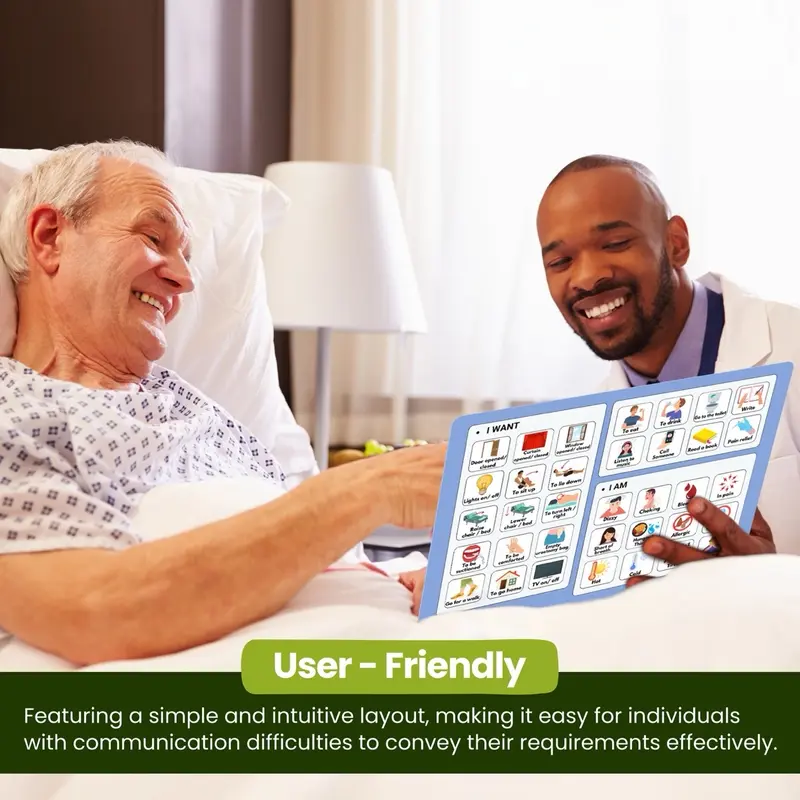 Communication Board for Non verbal Adults, Picture Symbol Communication Cards for Stroke Patients, Hospital and Care Home use 2