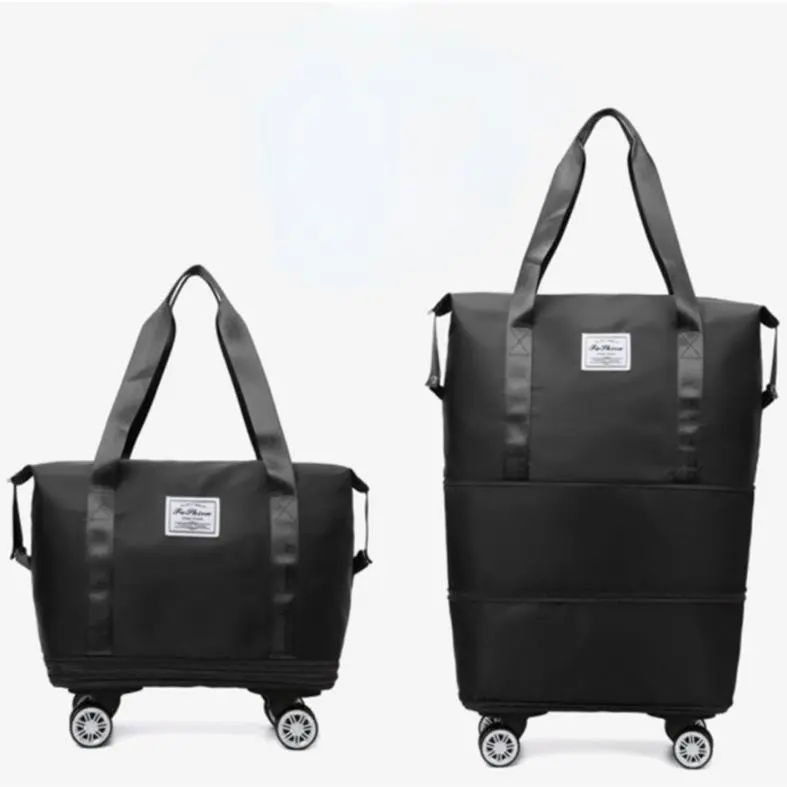 [Delivered within 3-4 days] New wheeled travel bag storage large capacity dry and wet separation extended double-layer luggage handbag extra large maternity bag gym work 1