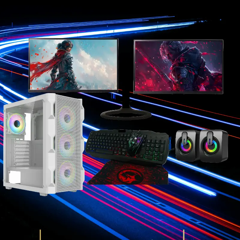 Savitar Gaming PC SAVi7 Luna Core i7 16GB memory 128GB SSD 1000GB HDD 22Inch Dual-Monitor Bundle and Speakers Free affordable  computer