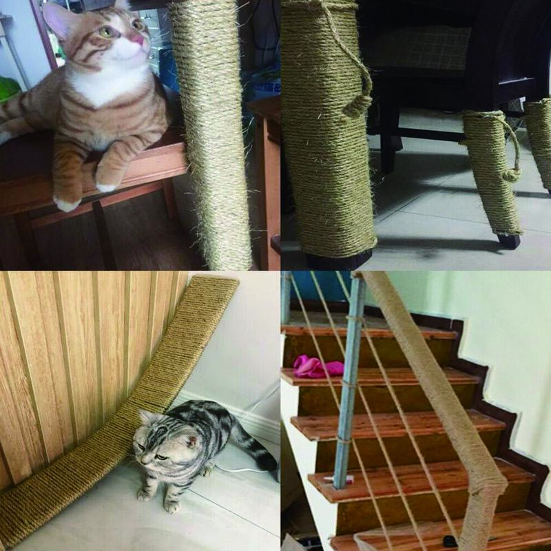 Product Introduction of 60m Natural Sisal Rope Cat Cats Scratching Post Claw Control Toys Crafts Pet 22