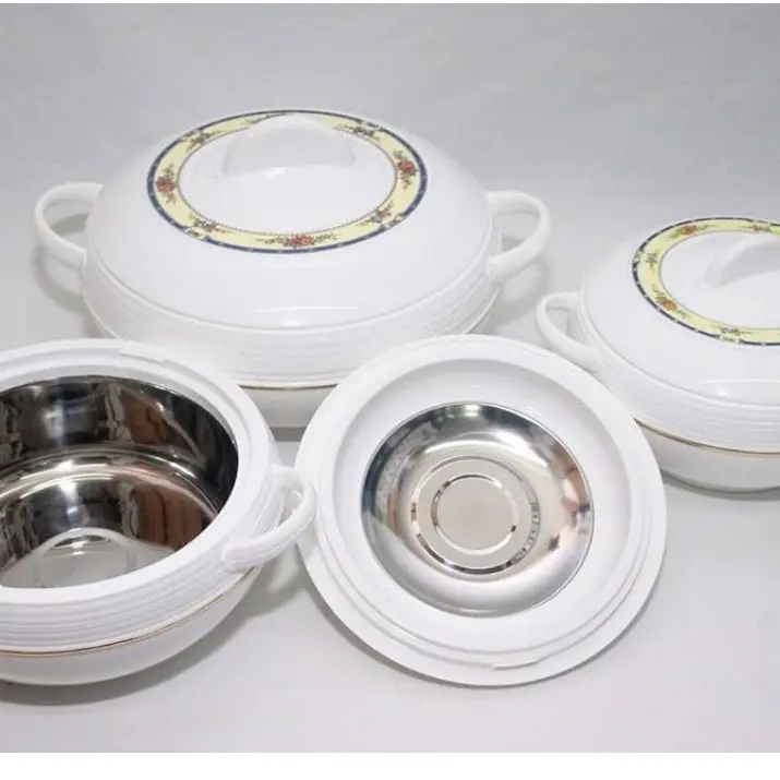 3pc Ambiente Casserole Set - Round Thermal Hotpot for Food Warmer, 3 Sizes (1.2L , 1.6L , 2.5L ) - Cookware 1