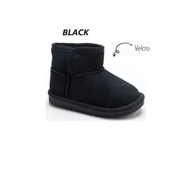 [SCL CLOTHING] Infant Girls Fur Lined Ankle Boots Outdoor/Indoor Velcro Closing Autumn/Winter Stylish Comfortable Baby Boots (Sizes UK 3-7 / EU 19-24) 2