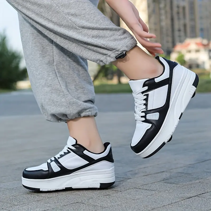 Comfy Lace Up Roller Shoes for Girls - Detachable Wheels for Outdoor Fun 8