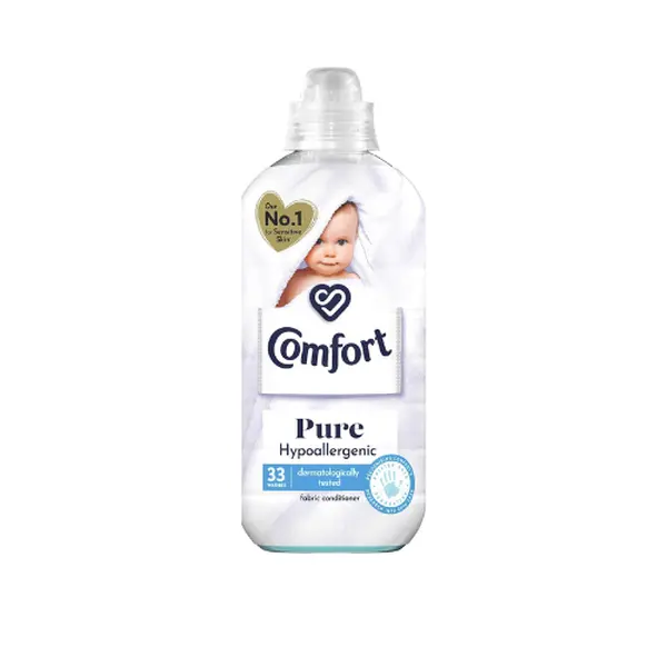 Comfort Pure Sensitive Fabric Conditioner dermatologically tested gentle next to sensitive skin 33 washes (990 ml)