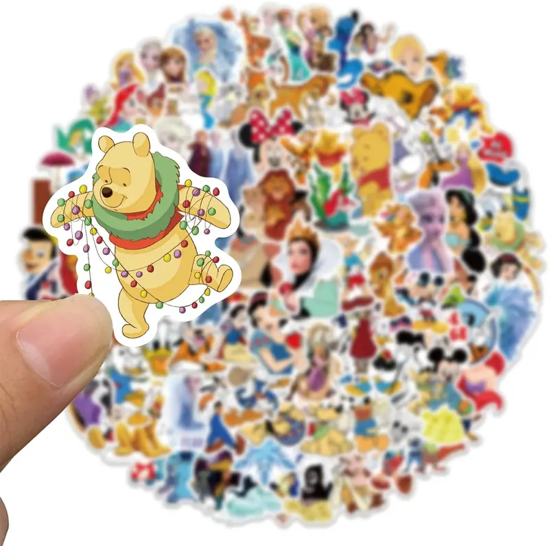 Princess Stickers, 100PCS Cartoon Sweet Princess Cute Decorative Aesthetic Vinyl Waterproof Stickers for Laptop, Skateboard, Computer, Phone Case, Guitar 1