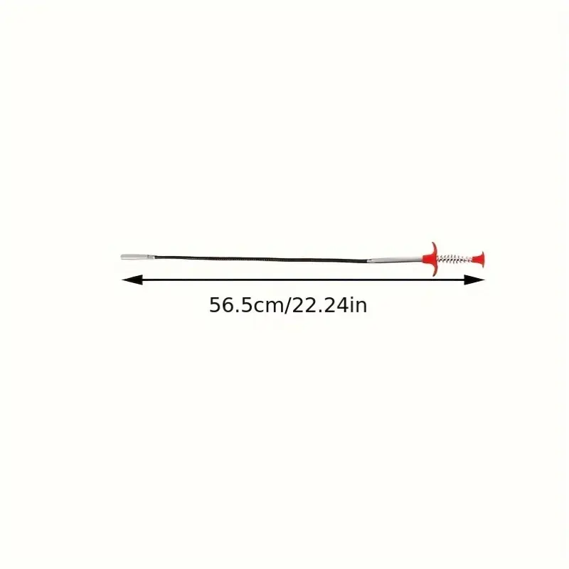 1pc 56.49cm Drain Clog Remover Tool, Drain Cleaner Hair Clog Remover, Shower Drain Clog Remover Tool, Sink Snake, Drain Hair Remover For Shower, Kitchen Sink Bath Tub Bathroom, Bathroom Accessories 3