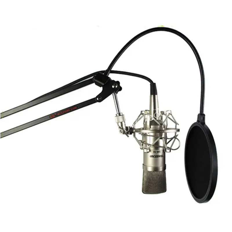 2X Microphone Pop Filter Swivel With Double Layer Sound Shield Guard Wind UK 7