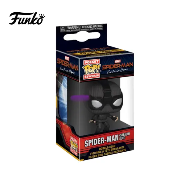 Spider- Man (Stealth Suit) - Funko Pocket Pop! Keychain - Spider-Man Far From Home