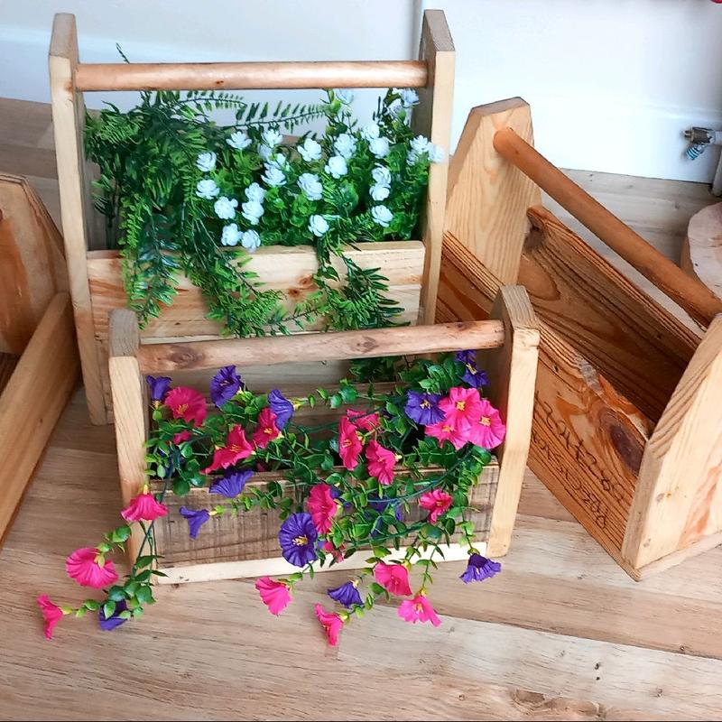 Handmade Wooden Tool Boxs for Tools, Plant Pots, Decorations and More 7
